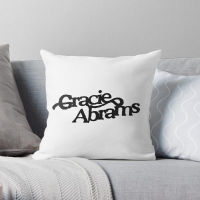 Gracie Abrams Merch Gracie Abrams Logo Throw Pillow Official Gracie Abrams Merch